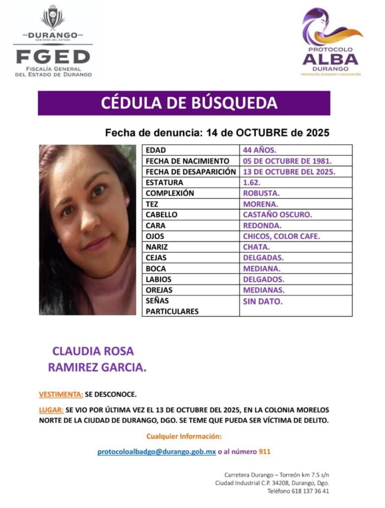 Sigue búsqueda de maestra que salió de su casa el día 13