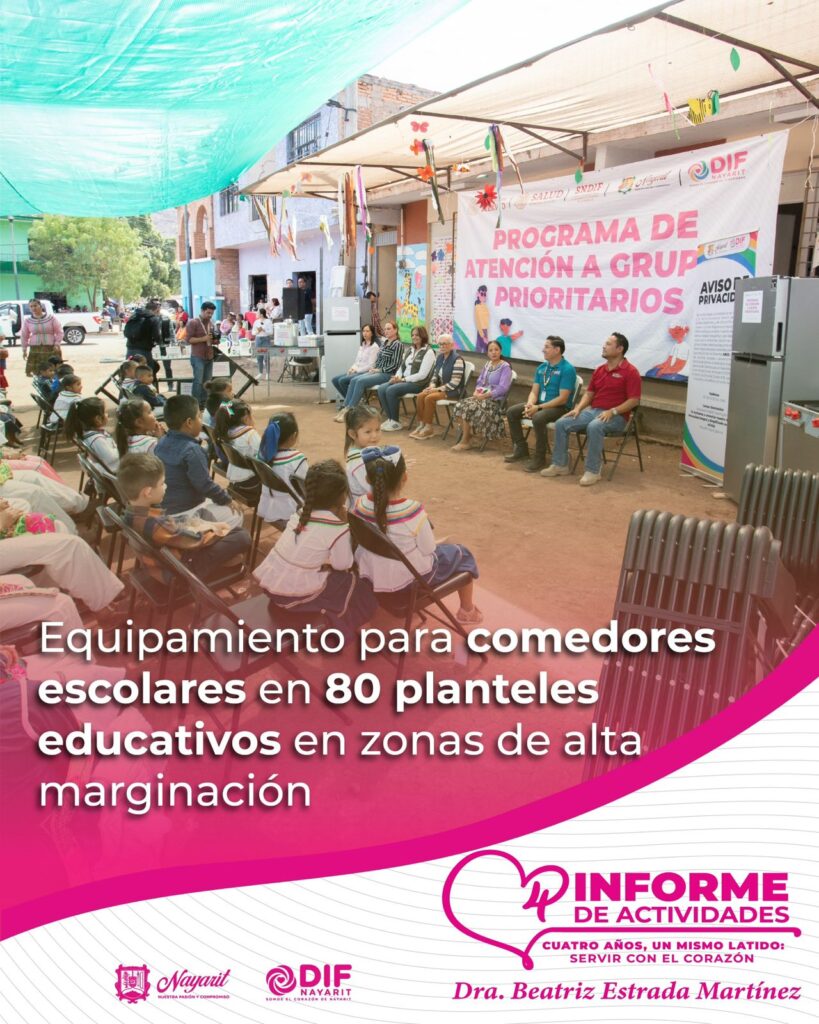 DIF equipó comedores escolares en zonas de alta marginación