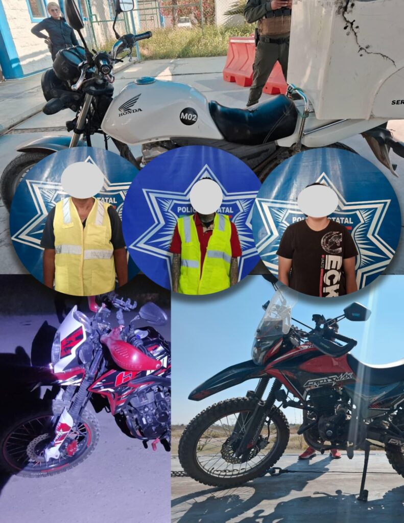 Operativo Dragón agarra a tres en motos con placas sobrepuestas