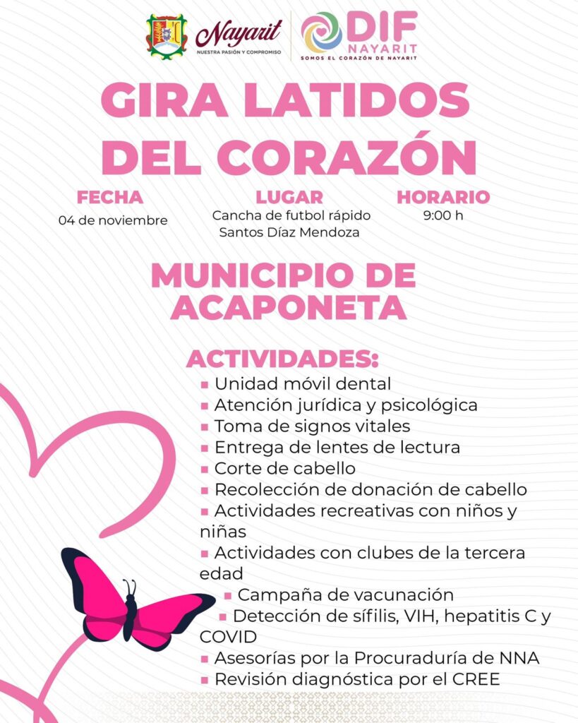 Familias de Acaponeta, el Corazón de Nayarit llega con la gira Latidos del Corazón.