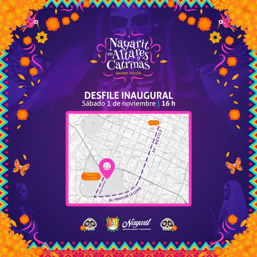 Desfile Inaugural de la Segunda Edición de Nayarit en Altares y Catrinas.