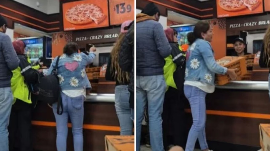 Mujer causa escándalo porque le entregaron frío su pedido; la apodan «Lady Pizzas»