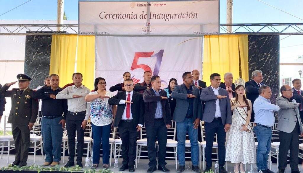 CBTF #2 celebra su 51 aniversario con orgullo y compromiso educativo en Santiago Papasquiaro