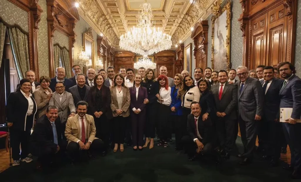Sheinbaum se reúne con gobernadores del IMSS Bienestar; anticipan apoyo a la Marcha del Tigre
