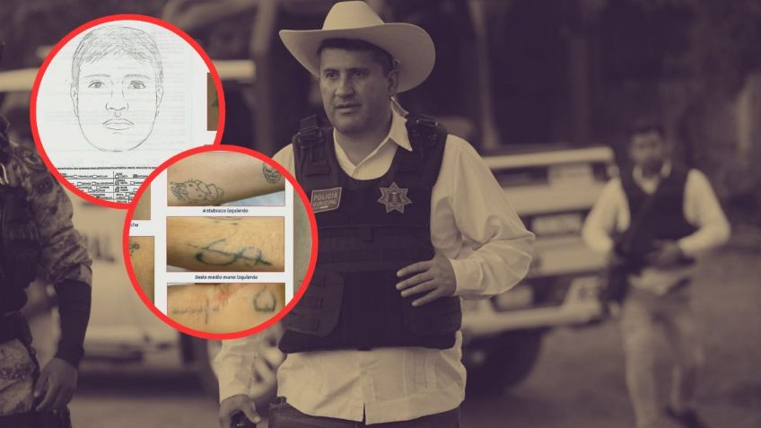 Fiscalía revela retrato hablado y tatuajes del asesino de Carlos Manzo