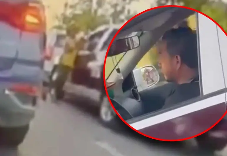 VIDEO: Taxista golpea a niña por vender dulces en un semáforo