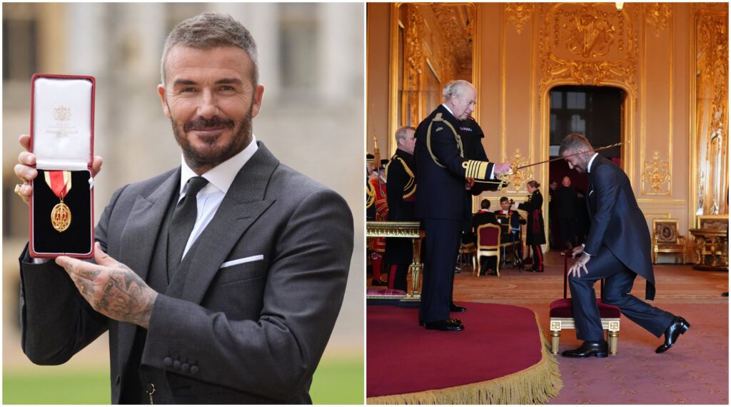 David Beckham es nombrado caballero por el Rey Carlos III