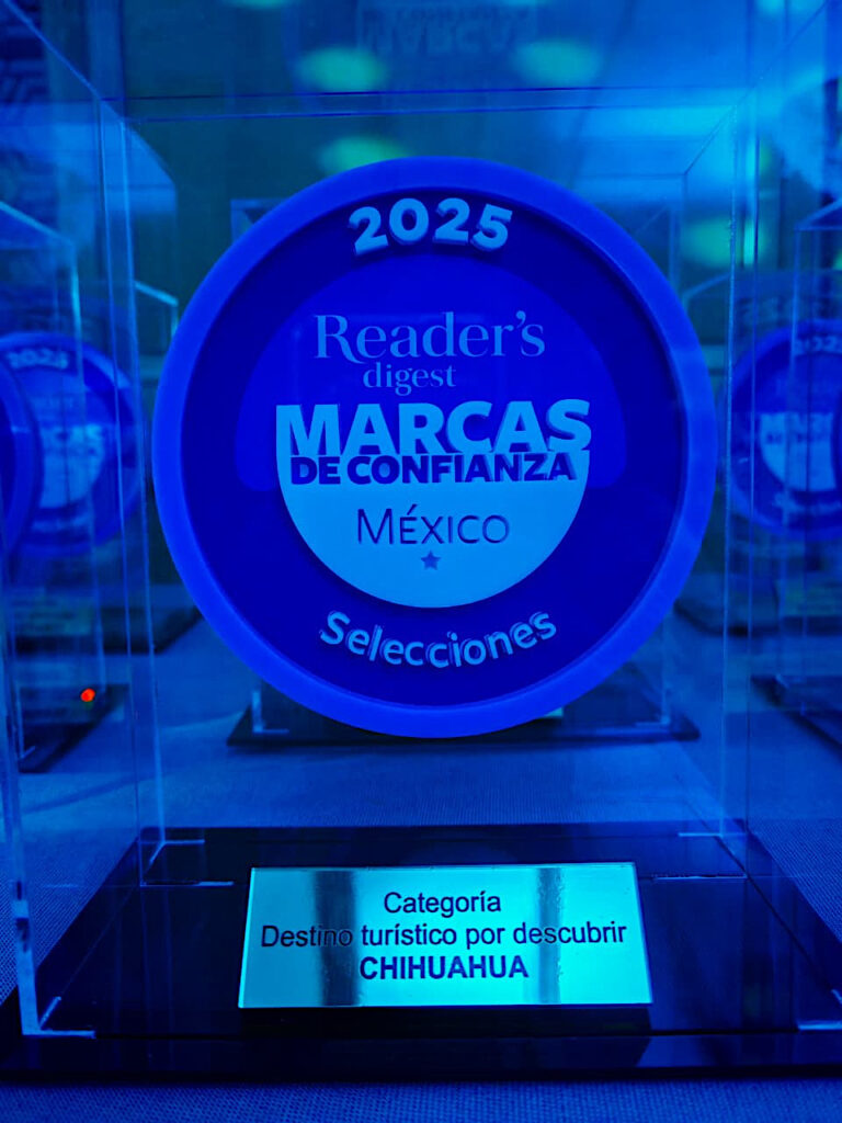 Gana Chihuahua el premio “Destino Turístico por Descubrir” en el concurso Marcas de Confianza México 2025