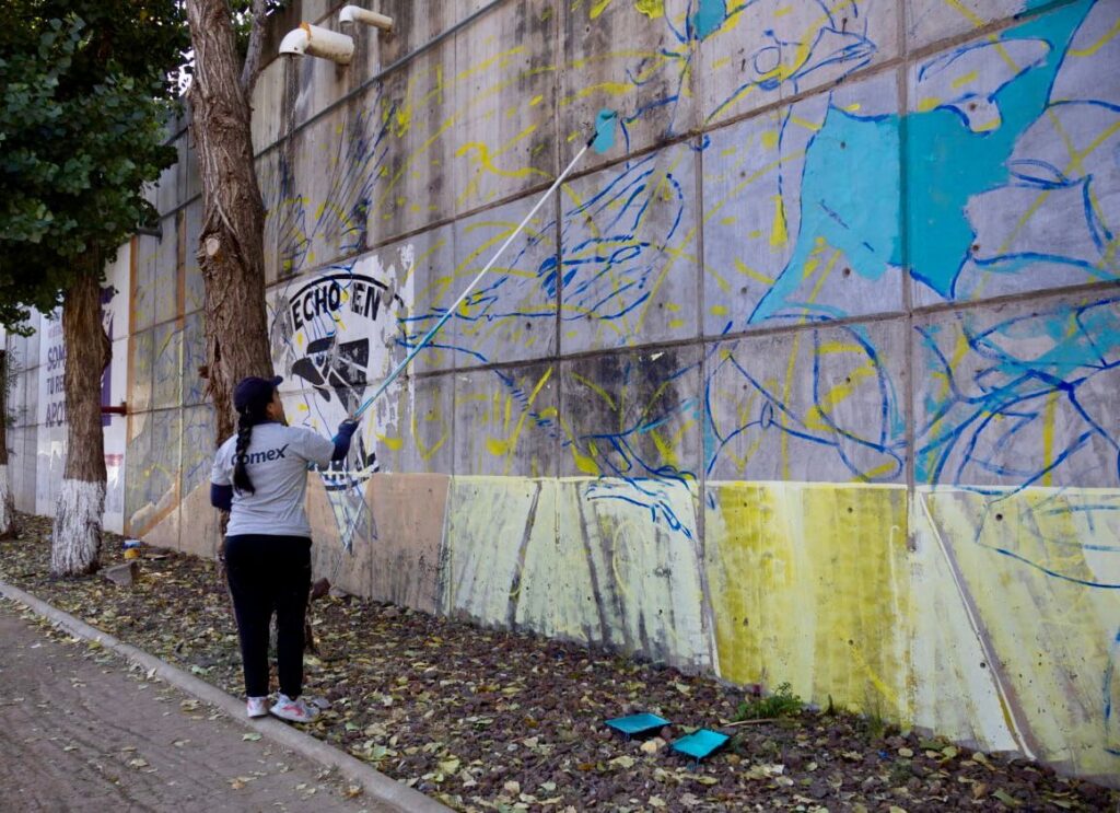 Embellece Gobierno de Parral sus espacios públicos con nuevos murales urbanos