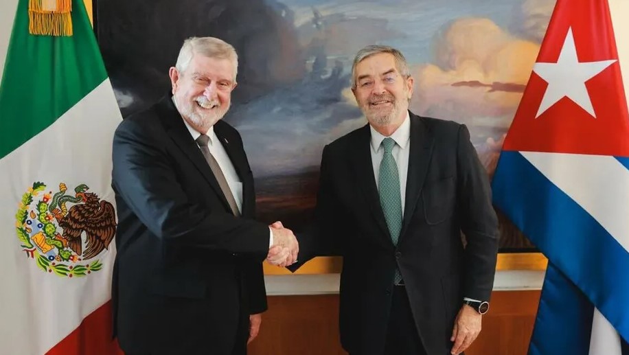 Sheinbaum y De la Fuente se reunine con Canciller y embajador de Cuba