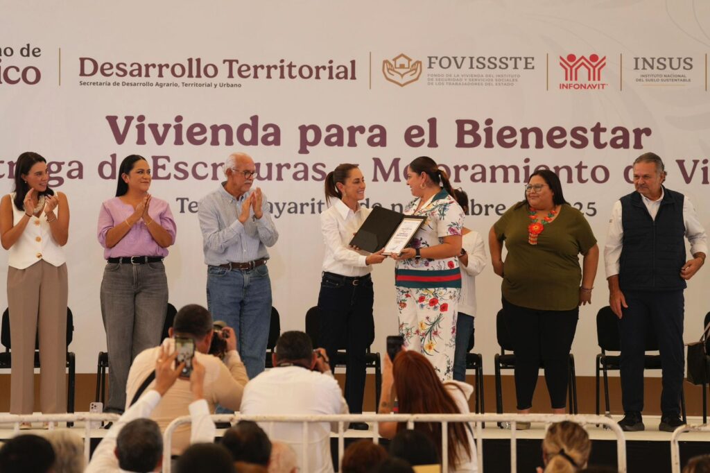 Nayarit agradece a la presidenta Claudia Sheinbaum por impulsar el bienestar y la vivienda digna