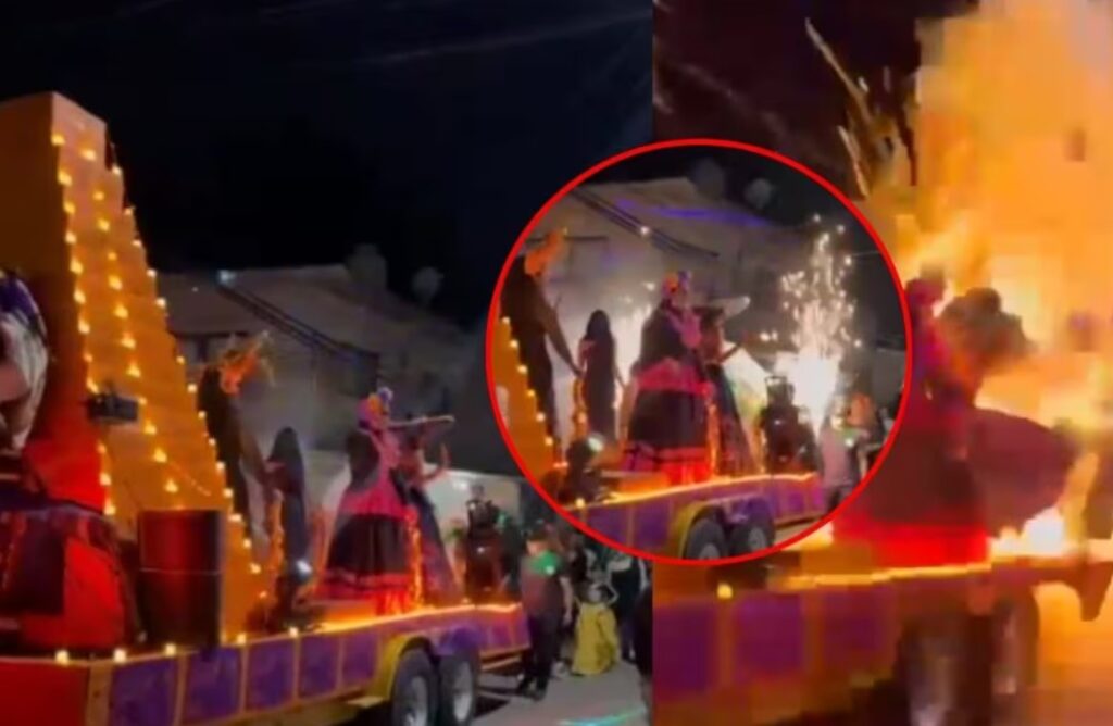 Explosión de carro alegórico de Día de Muerto deja ocho heridos en Morelos