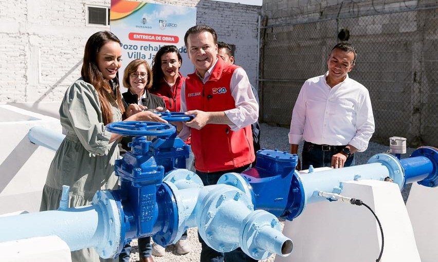 Con la rehabilitación del pozo Villa Jardín II, Esteban garantiza agua diaria para las familias de Lerdo