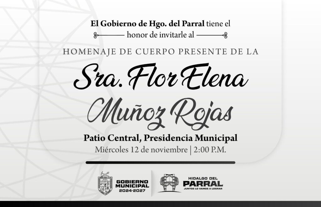 Despiden con homenaje a Flor Elena Muñoz Rojas en la Presidencia Municipal