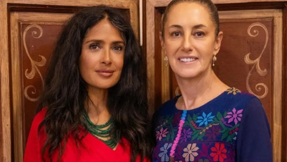 Sheinbaum se reúne con la actriz Salma Hayek: «Mujeres mexicanas»