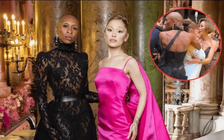Ariana Grande sufre un percance durante el estreno de Wicked: For Good