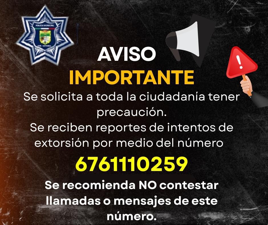 Emite el Gobierno Municipal de GV alerta por intentos de extorsión telefónica