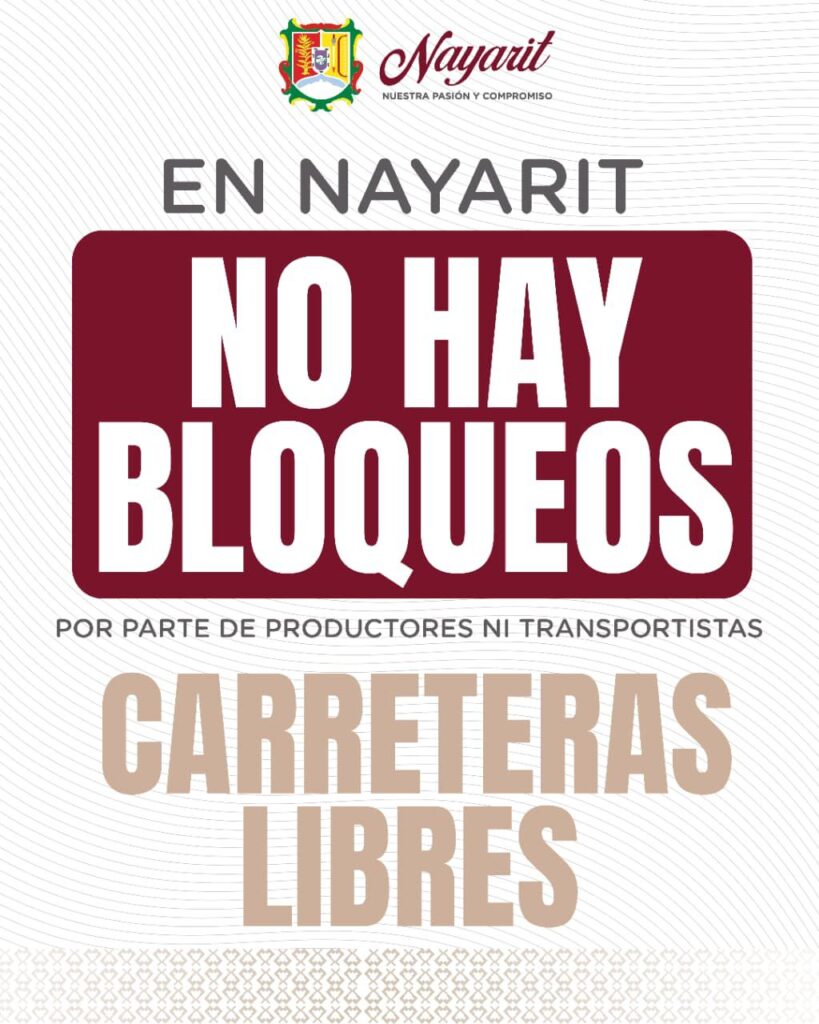 En Nayarit las vías están libres y seguras