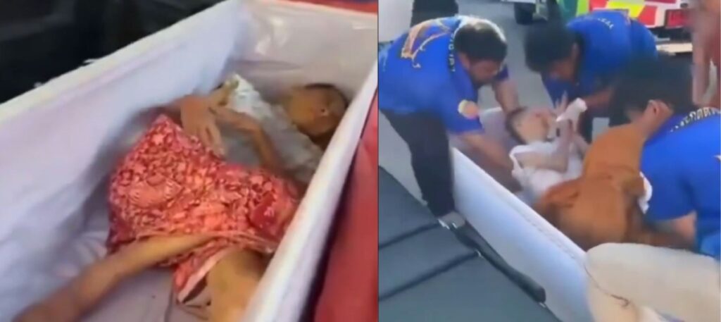 VIDEO: Mujer declarada muerta despierta dentro de su ataúd antes de ser cremada