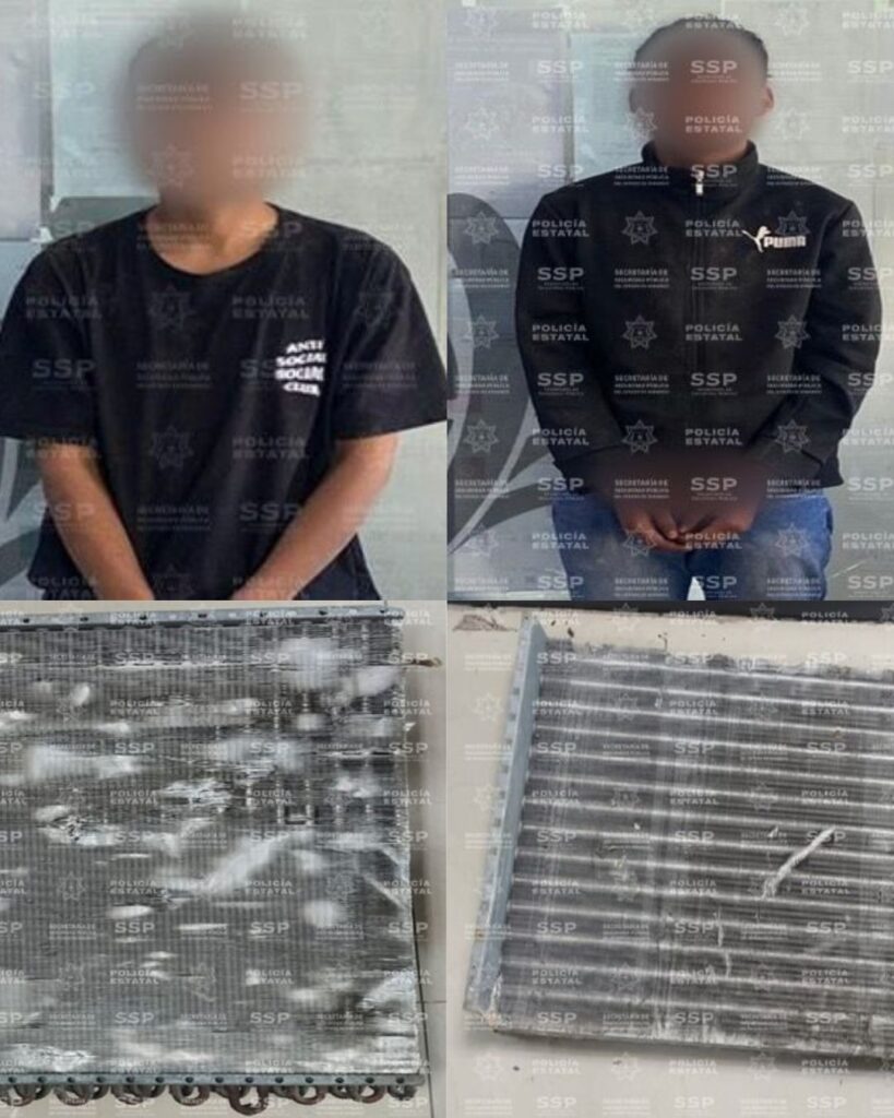 Menores pierden la libertad por robar radiadores