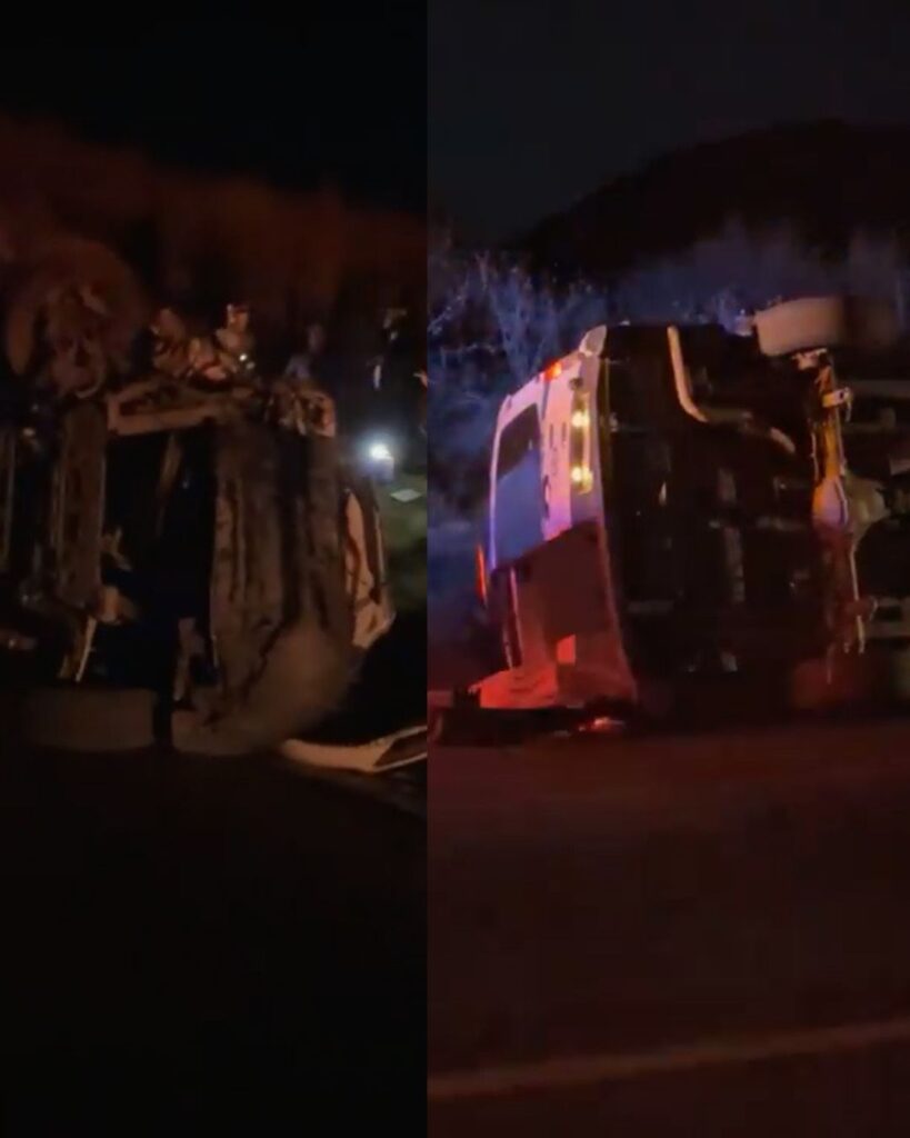Muere abuelito tras chocar y volcar la ambulancia en la que viajaba