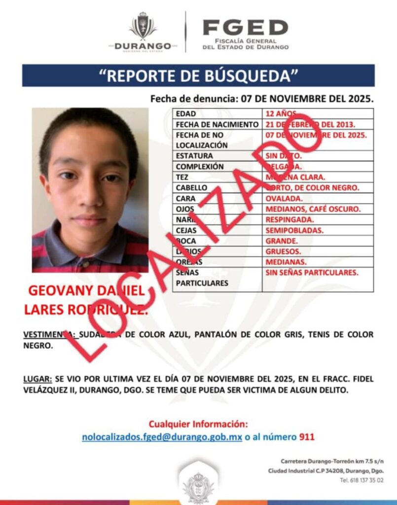 Encuentran sanos y salvos a los tres menores