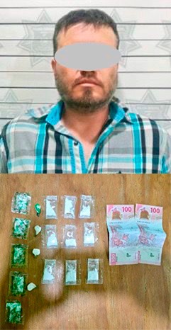 Con dos tipos de sustancias detienen a individuo