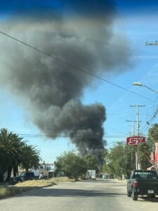 Incendio de varios jacalitos en la ciudad de Durango