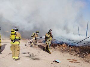 Incendio de varios jacalitos en la ciudad de Durango