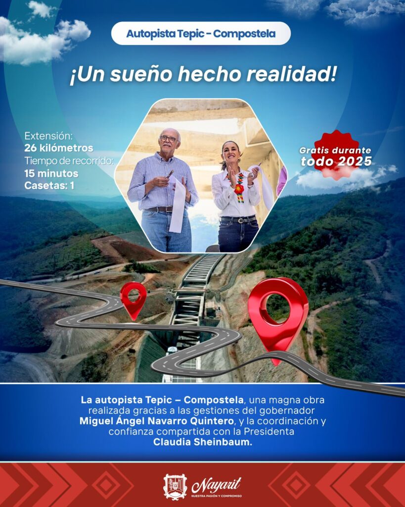 Los sueños se hacen realidad con esfuerzo, constancia y trabajo en equipo. La autopista Tepic-Compostela, es ejemplo de ello.