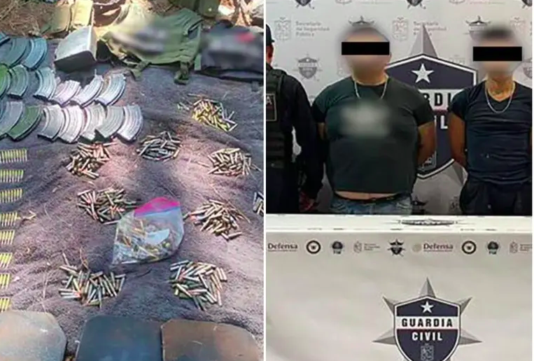 Detienen a Siete Personas y aseguran arsenal en Michoacán