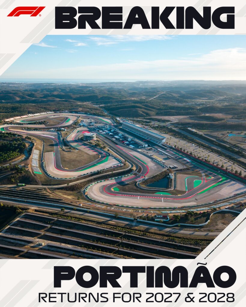 Portugal será sede nuevamente el Gran Premio de F1 en 2027 y 2028
