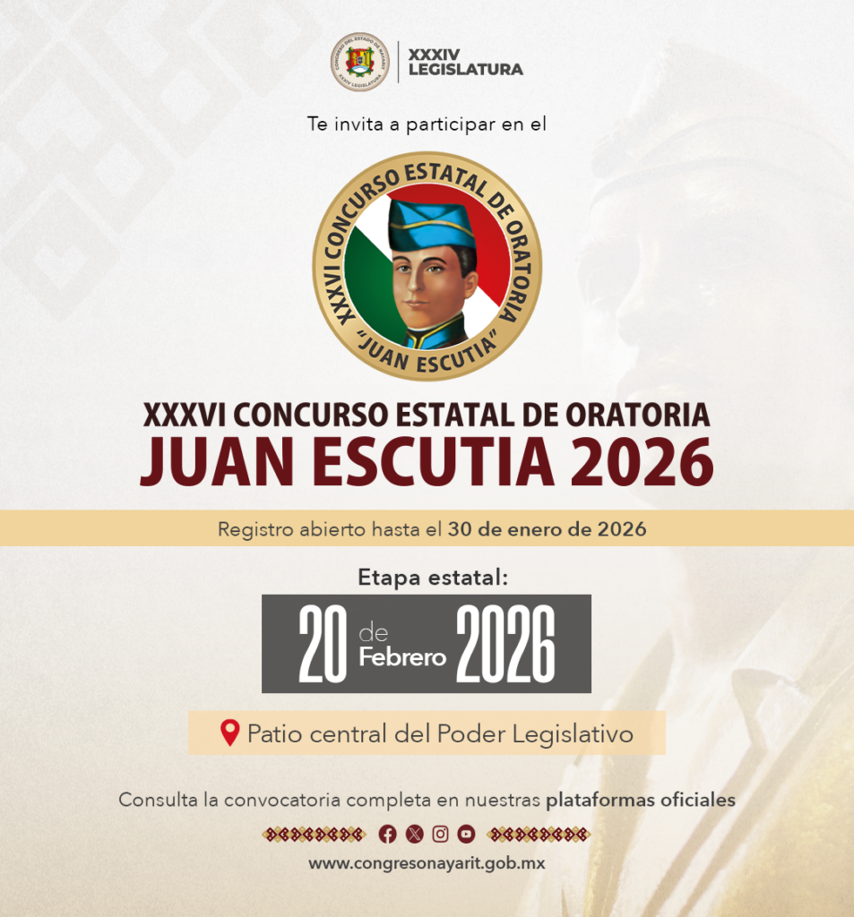 Concurso Estatal de Oratoria Juan Escutia 2026