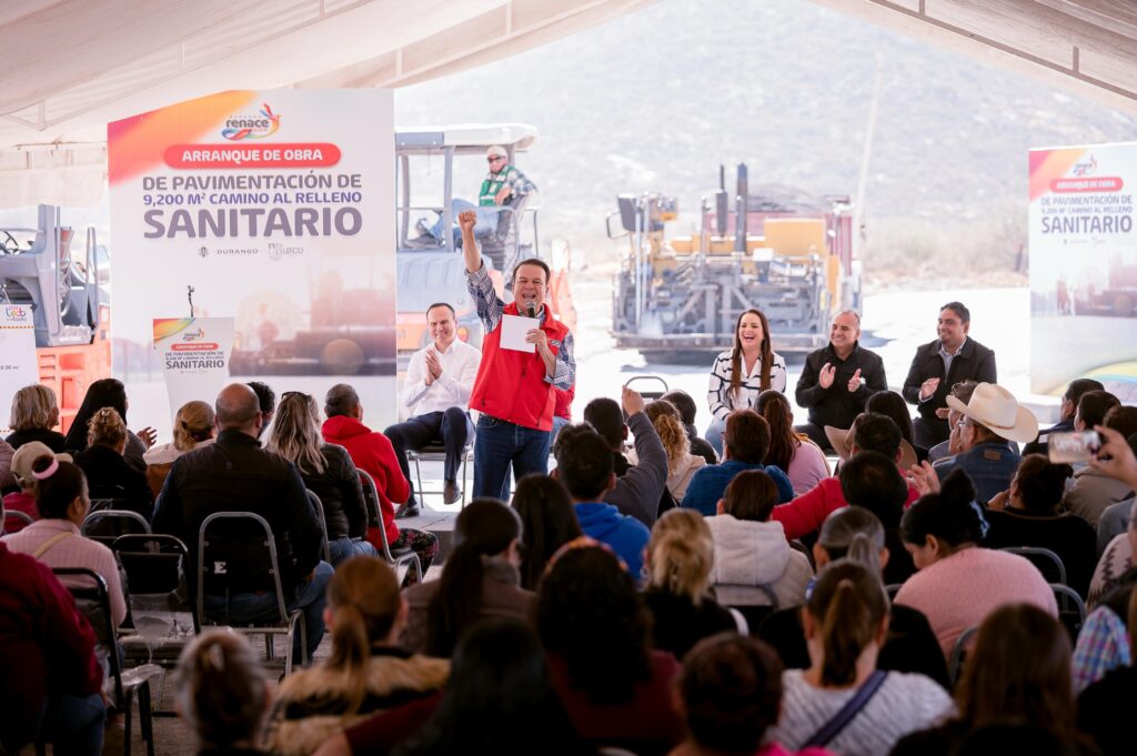 Inician Esteban y Susy pavimentación del camino al relleno sanitario; mejorará la operatividad de los servicios públicos