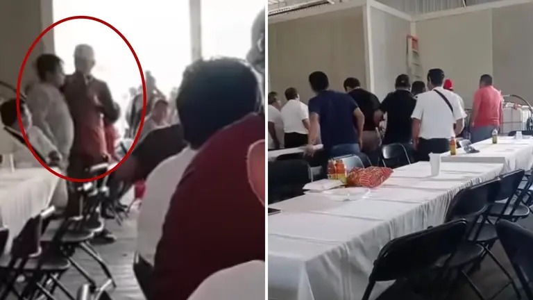 VIDEO: Payaso golpea a invitado de posada navideña por hacer chiste sobre su esposa