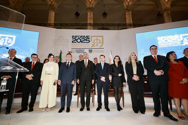 Lemus acude al informe del presidente del Poder Judicial; destacan avance hacia una justicia más cercana y moderna