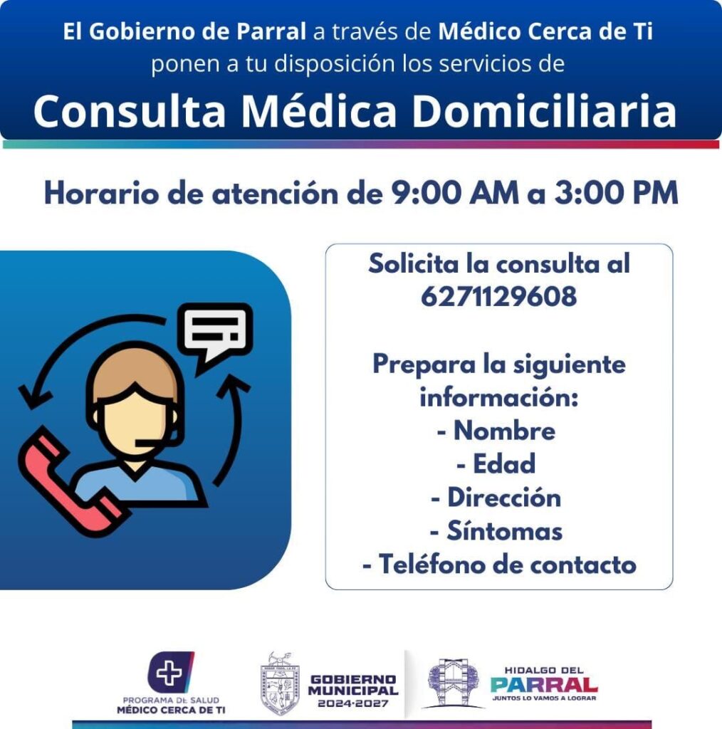 Gobierno de Parral fortalece la atención médica en casa para las familias