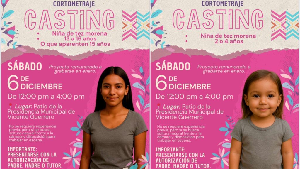 Convocatoria de casting para cortometraje en Vicente Guerrero