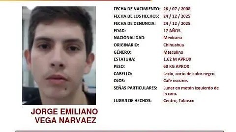 Localizan con vida a Jorge Emiliano, menor de Chihuahua, tras desaparición en Tabasco