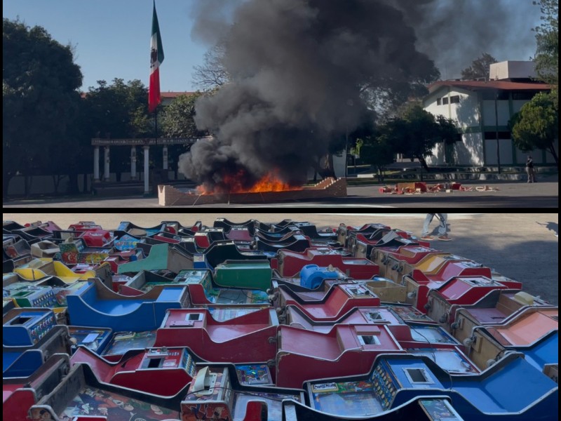 Destruyen en la capital de Nayarit 28 kilos de droga y 164 máquinas tragamonedas