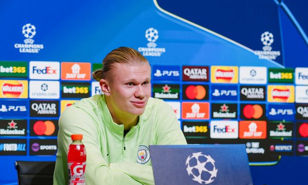 Erling Haaland responde con humor a advertencia de Guardiola sobre el peso