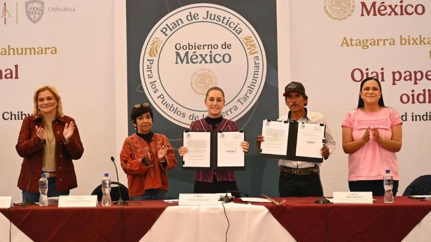 Sheinbaum encabeza restitución de más de 3 mil hectáreas al pueblo Ódami en la Sierra Tarahumara