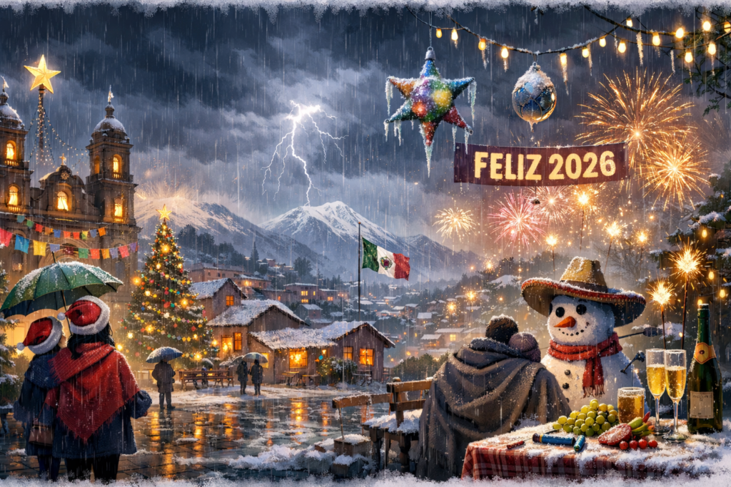 Frentes fríos y lluvias marcarán la Navidad y el Año Nuevo en México