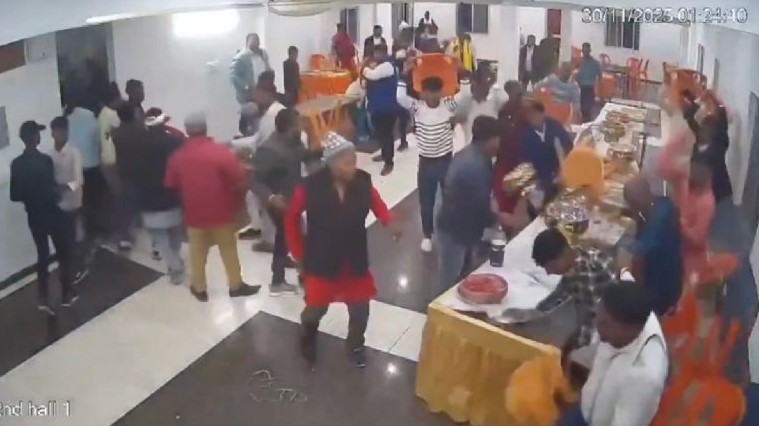 Boda cancelada por pelea a sillazos entre Invitados