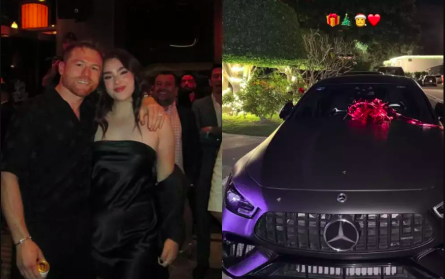 El «Canelo» Álvarez sorprende a su hija Emily con un auto de Lujo