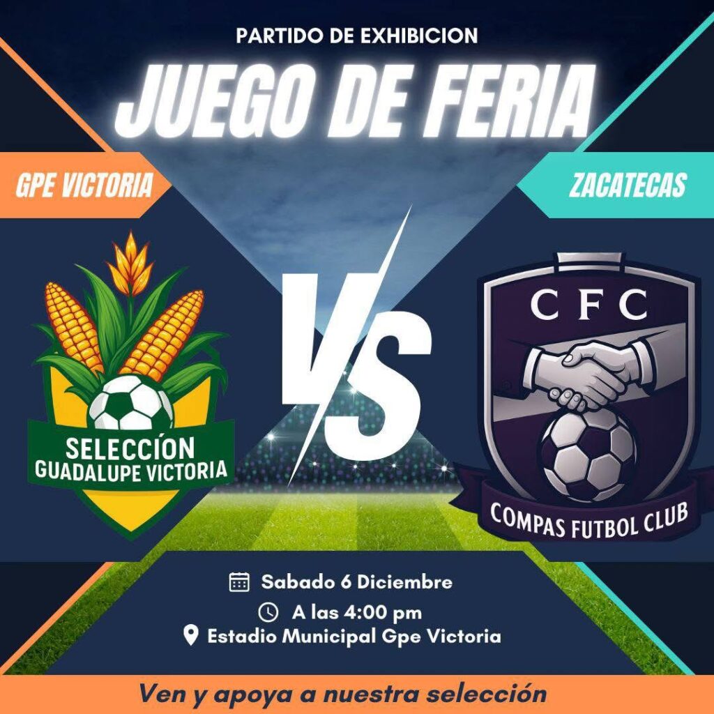 Anuncian partido de exhibición en el marco de la Feria de Guadalupe Victoria