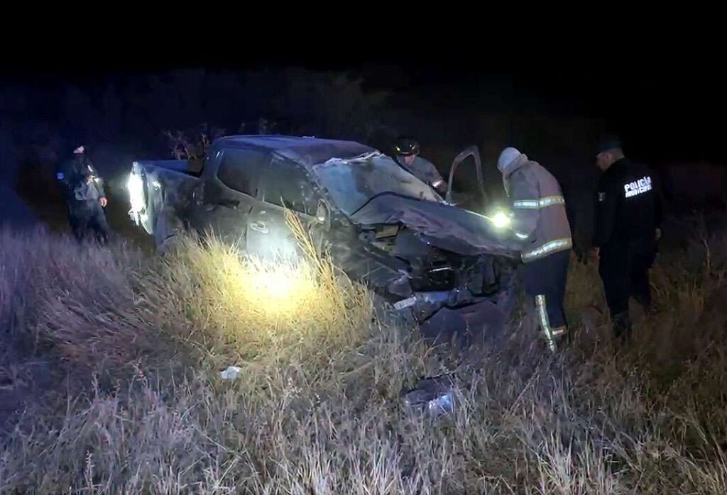 Volcadura deja un lesionado en la carretera Chihuahua–Aldama