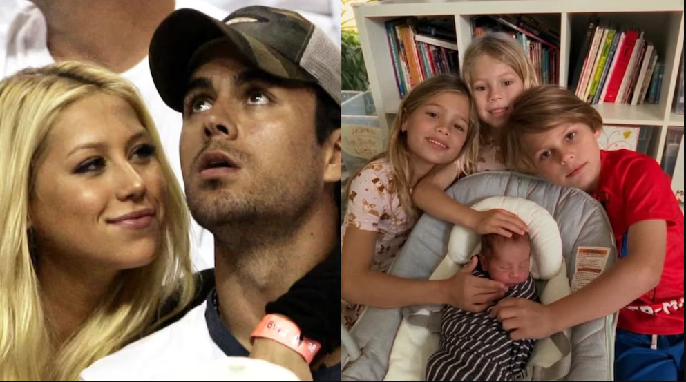 Enrique Iglesias y Anna Kournikova presentan a su cuarto hijo