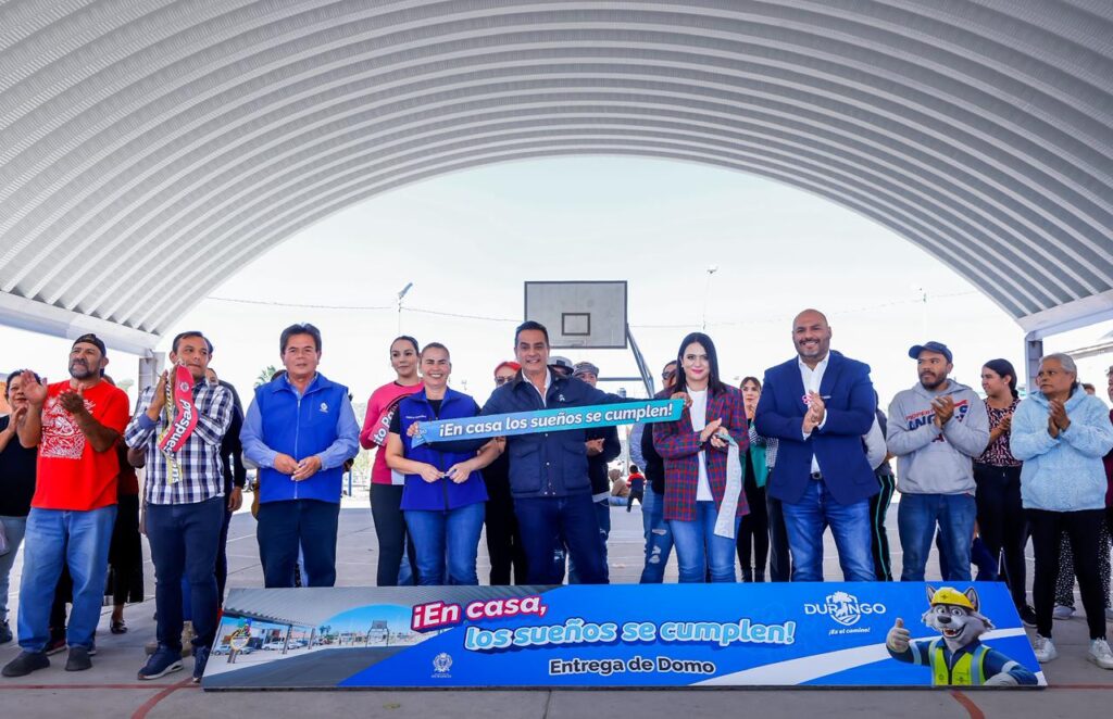 A unos días de la votación del Presupuesto Participativo, Toño Ochoa cumple con domo en plazoleta del Huizache