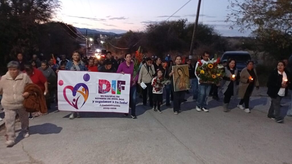 Servidores Públicos peregrinan a la Virgen de Guadalupe en Nombre de Dios